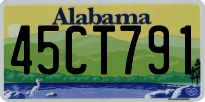AL license plate 45CT791