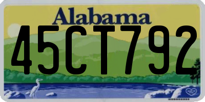 AL license plate 45CT792