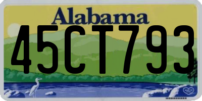 AL license plate 45CT793