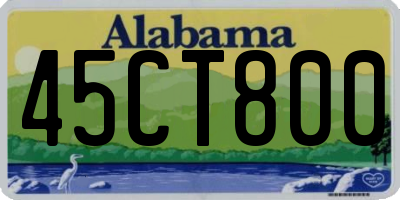 AL license plate 45CT800