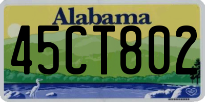 AL license plate 45CT802
