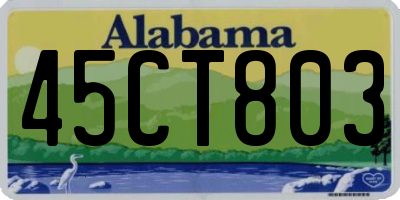 AL license plate 45CT803