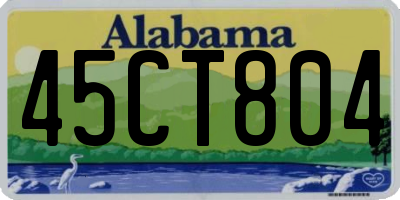 AL license plate 45CT804