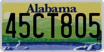 AL license plate 45CT805