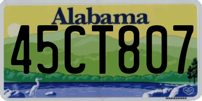 AL license plate 45CT807