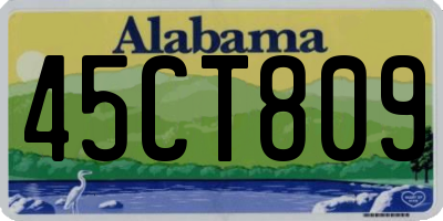 AL license plate 45CT809