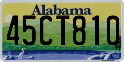 AL license plate 45CT810