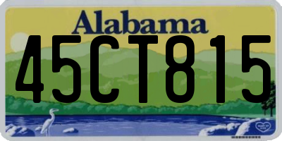 AL license plate 45CT815