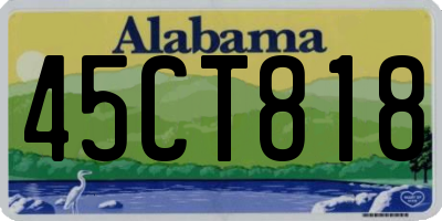 AL license plate 45CT818