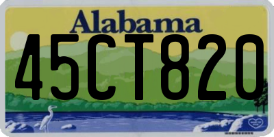 AL license plate 45CT820