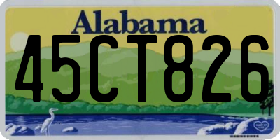 AL license plate 45CT826