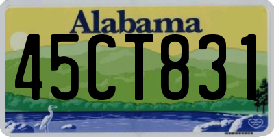 AL license plate 45CT831