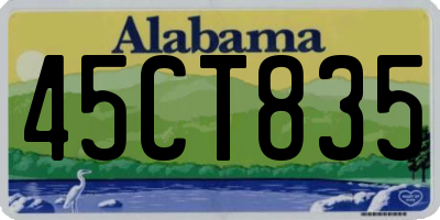 AL license plate 45CT835