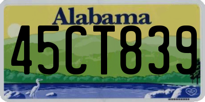 AL license plate 45CT839