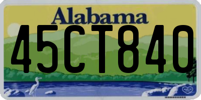 AL license plate 45CT840