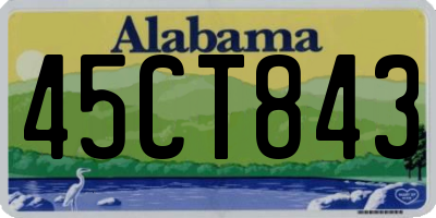 AL license plate 45CT843