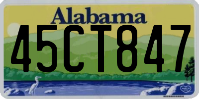 AL license plate 45CT847