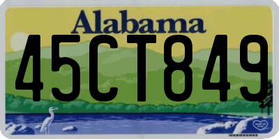 AL license plate 45CT849