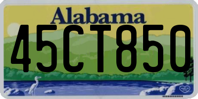 AL license plate 45CT850