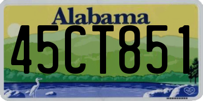 AL license plate 45CT851