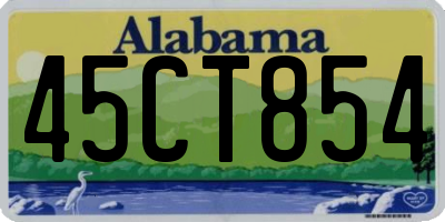 AL license plate 45CT854