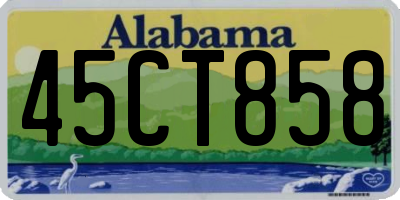 AL license plate 45CT858