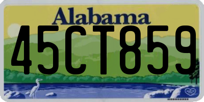 AL license plate 45CT859