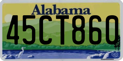 AL license plate 45CT860