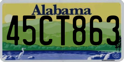 AL license plate 45CT863