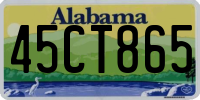AL license plate 45CT865
