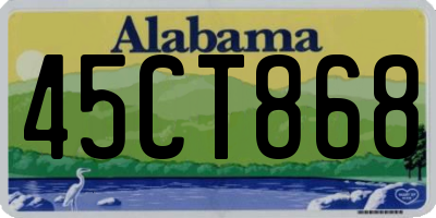 AL license plate 45CT868