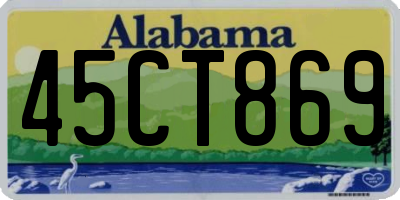 AL license plate 45CT869