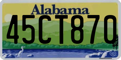 AL license plate 45CT870