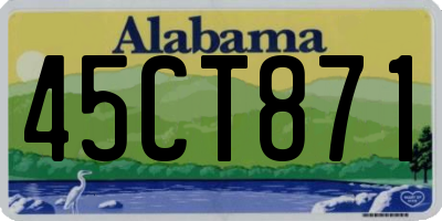 AL license plate 45CT871