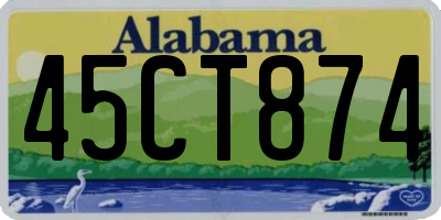 AL license plate 45CT874