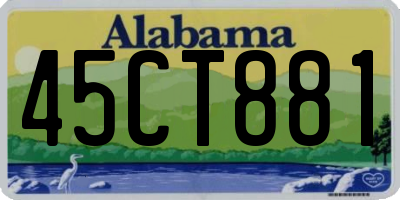 AL license plate 45CT881