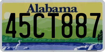 AL license plate 45CT887