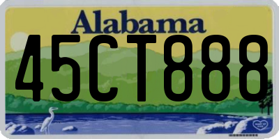 AL license plate 45CT888