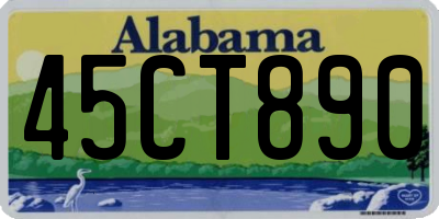 AL license plate 45CT890