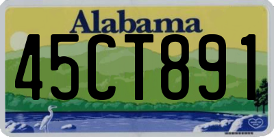 AL license plate 45CT891