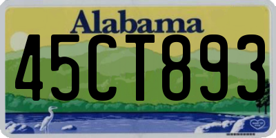 AL license plate 45CT893