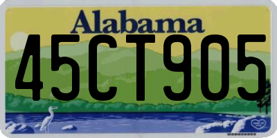 AL license plate 45CT905