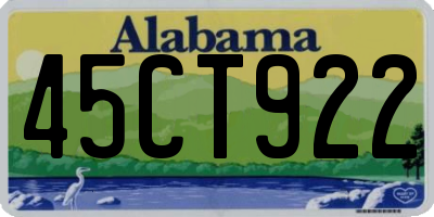 AL license plate 45CT922