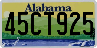 AL license plate 45CT925