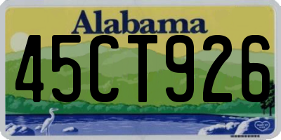 AL license plate 45CT926