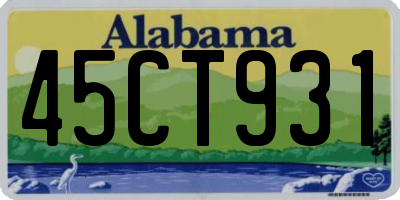 AL license plate 45CT931