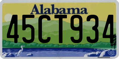AL license plate 45CT934