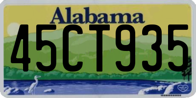 AL license plate 45CT935