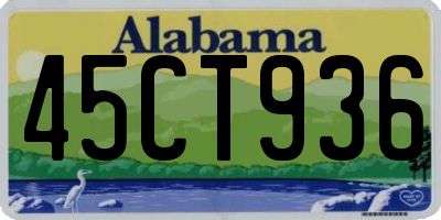 AL license plate 45CT936