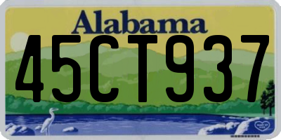 AL license plate 45CT937